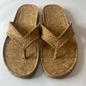 Jack Rogers Tess Cork Thong Sandals 8.5